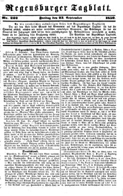 Regensburger Tagblatt Freitag 23. September 1859