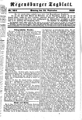 Regensburger Tagblatt Sonntag 25. September 1859