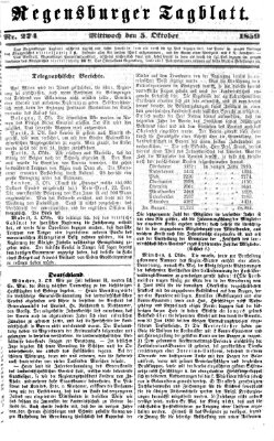 Regensburger Tagblatt Mittwoch 5. Oktober 1859