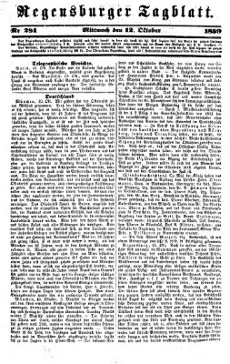 Regensburger Tagblatt Mittwoch 12. Oktober 1859