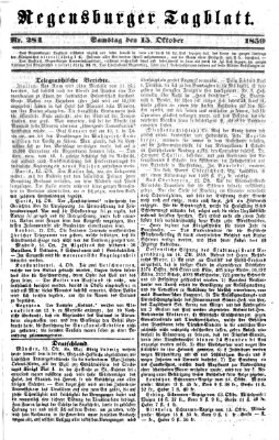 Regensburger Tagblatt Samstag 15. Oktober 1859