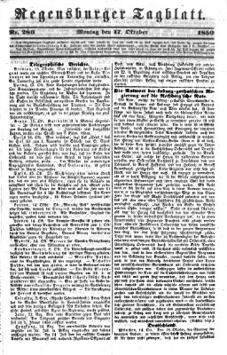 Regensburger Tagblatt Montag 17. Oktober 1859