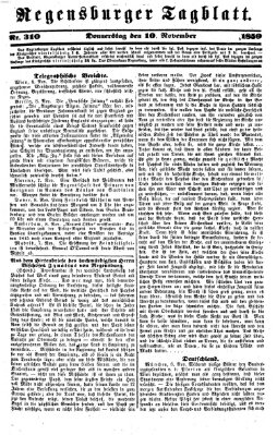 Regensburger Tagblatt Donnerstag 10. November 1859