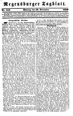 Regensburger Tagblatt Sonntag 13. November 1859