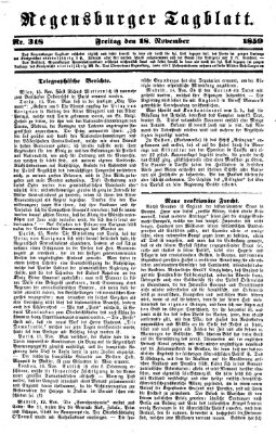 Regensburger Tagblatt Freitag 18. November 1859