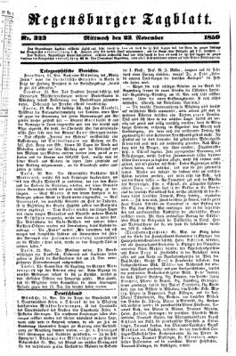 Regensburger Tagblatt Mittwoch 23. November 1859