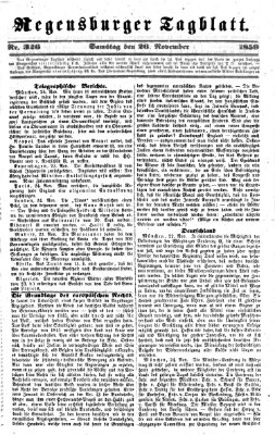 Regensburger Tagblatt Samstag 26. November 1859