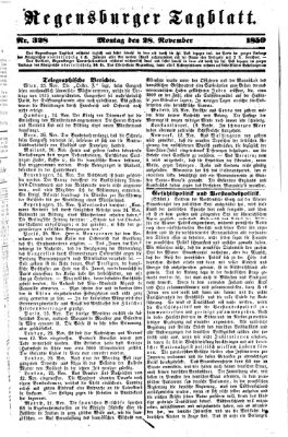 Regensburger Tagblatt Montag 28. November 1859