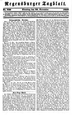 Regensburger Tagblatt Dienstag 29. November 1859