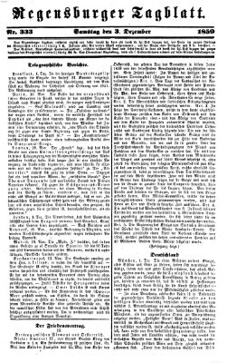 Regensburger Tagblatt Samstag 3. Dezember 1859