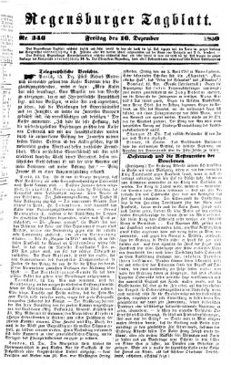 Regensburger Tagblatt Freitag 16. Dezember 1859