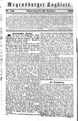 Regensburger Tagblatt Donnerstag 29. Dezember 1859