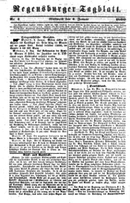 Regensburger Tagblatt Mittwoch 4. Januar 1860