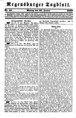 Regensburger Tagblatt Montag 16. Januar 1860