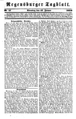 Regensburger Tagblatt Dienstag 17. Januar 1860