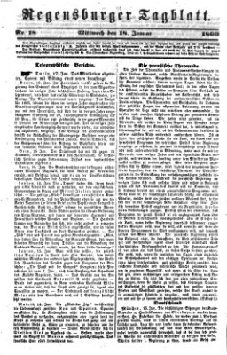 Regensburger Tagblatt Mittwoch 18. Januar 1860