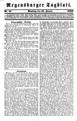 Regensburger Tagblatt Samstag 21. Januar 1860