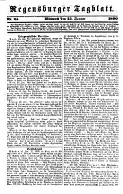 Regensburger Tagblatt Mittwoch 25. Januar 1860