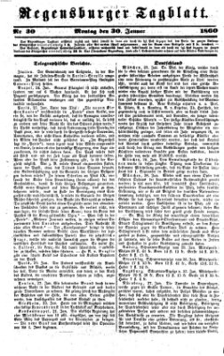 Regensburger Tagblatt Montag 30. Januar 1860