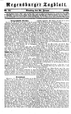 Regensburger Tagblatt Dienstag 31. Januar 1860