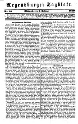 Regensburger Tagblatt Mittwoch 1. Februar 1860