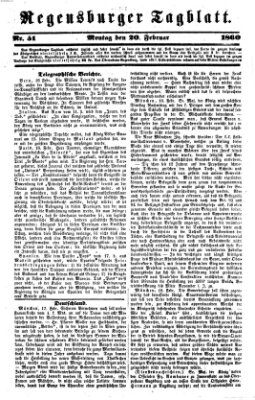 Regensburger Tagblatt Montag 20. Februar 1860