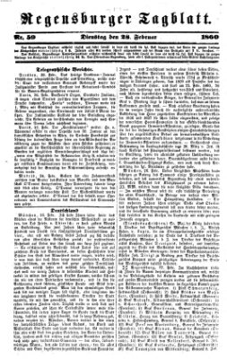 Regensburger Tagblatt Dienstag 28. Februar 1860