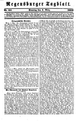 Regensburger Tagblatt Sonntag 4. März 1860