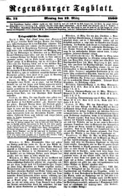 Regensburger Tagblatt Montag 12. März 1860