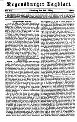 Regensburger Tagblatt Dienstag 20. März 1860