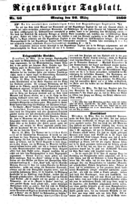 Regensburger Tagblatt Montag 26. März 1860