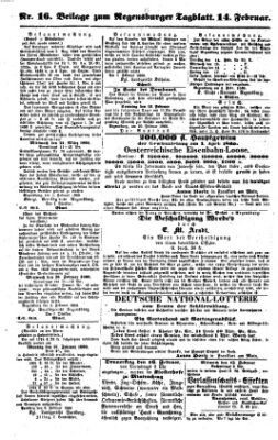 Regensburger Tagblatt Dienstag 14. Februar 1860