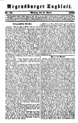 Regensburger Tagblatt Montag 9. April 1860