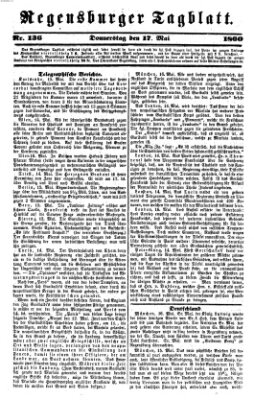 Regensburger Tagblatt Donnerstag 17. Mai 1860