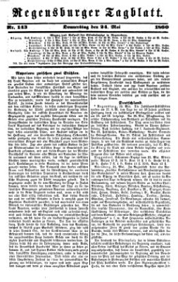 Regensburger Tagblatt Donnerstag 24. Mai 1860