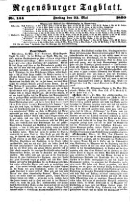 Regensburger Tagblatt Freitag 25. Mai 1860