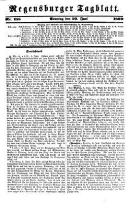 Regensburger Tagblatt Sonntag 10. Juni 1860