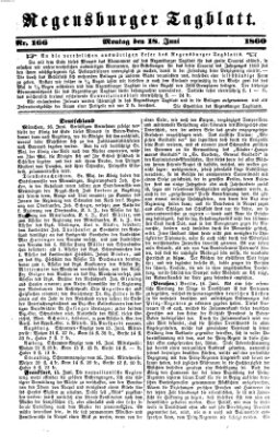 Regensburger Tagblatt Montag 18. Juni 1860