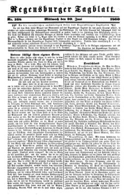 Regensburger Tagblatt Mittwoch 20. Juni 1860