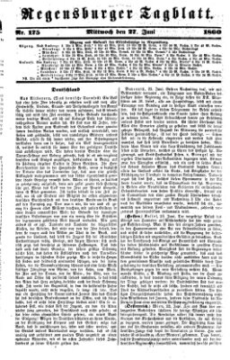 Regensburger Tagblatt Mittwoch 27. Juni 1860