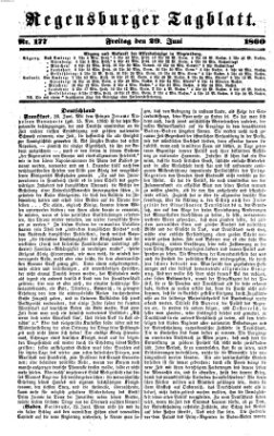 Regensburger Tagblatt Freitag 29. Juni 1860