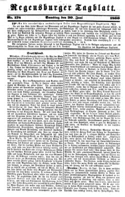 Regensburger Tagblatt Samstag 30. Juni 1860