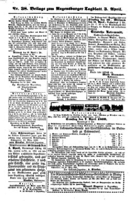 Regensburger Tagblatt Sonntag 3. April 1859