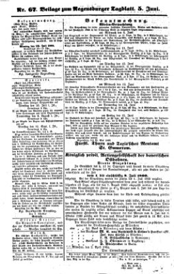 Regensburger Tagblatt Sonntag 5. Juni 1859