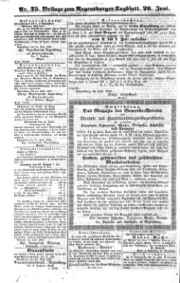 Regensburger Tagblatt Sonntag 26. Juni 1859