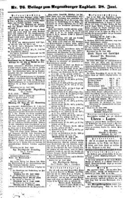 Regensburger Tagblatt Dienstag 28. Juni 1859