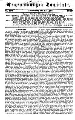 Regensburger Tagblatt Donnerstag 12. Juli 1860