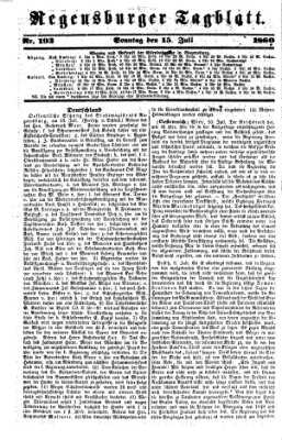 Regensburger Tagblatt Sonntag 15. Juli 1860