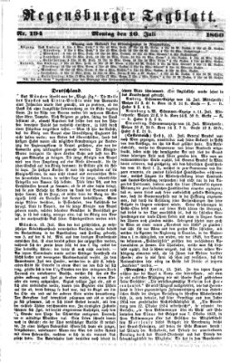 Regensburger Tagblatt Montag 16. Juli 1860