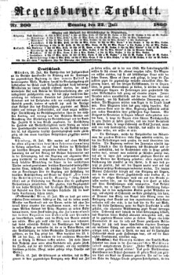 Regensburger Tagblatt Sonntag 22. Juli 1860